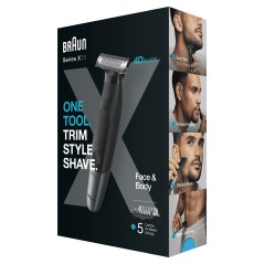 Braun Series X XT5100 Face & Body Trimmer - Precision Grooming for a Stylish Look - Sleek Black Design
